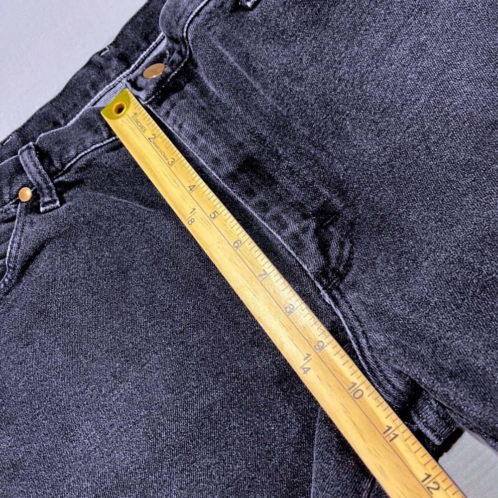 Vintage Wrangler Jeans Black Denim Straight Leg 948BLK 80s Mens Size 36x30 - Picture 7 of 9